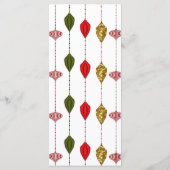 クリスマスホリデーヴィンテージモダンオーナメントメニュー メニュー (裏面)