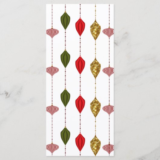 クリスマスホリデーヴィンテージモダンオーナメントメニュー メニュー (裏面)