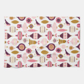 クリスマスホリデーヴィンテージレトロデコレーションボーブル キッチンタオル (横)