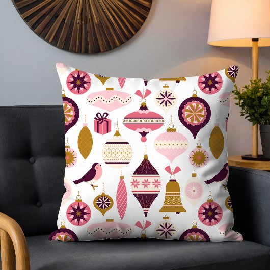 クリスマスホリデーヴィンテージレトロデコレーションボーブル クッション