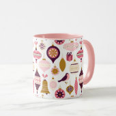 クリスマスホリデーヴィンテージレトロデコレーションボーブル マグカップ (正面右)