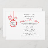 クリスマスホリデー企業のパーティの招待状 招待状 (正面/裏面)