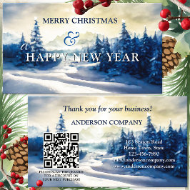 クリスマスホリデー企業感謝名刺 名刺