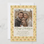 クリスマスホリデー伝統的ヴィンテージキッチフォト シーズンカード (正面)