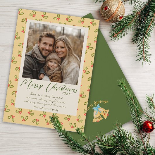 クリスマスホリデー伝統的ヴィンテージキッチフォト シーズンカード