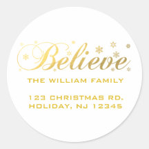 クリスマスホリデー信じ金ゴールド