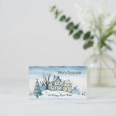 クリスマスホリデー写真ありがとう 名刺 (スタンド正面)