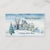 クリスマスホリデー写真ありがとう 名刺 (正面)