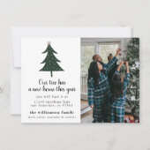 クリスマスホリデー写真の引越しのお知らせ 招待状 (正面)