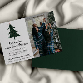 クリスマスホリデー写真の引越しのお知らせ 招待状