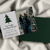 クリスマスホリデー写真の引越しのお知らせ 招待状