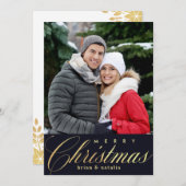 クリスマスホリデー写真カード シーズンカード (正面/裏面)