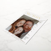 クリスマスホリデー写真カード 箔招待状 (回転した状態)