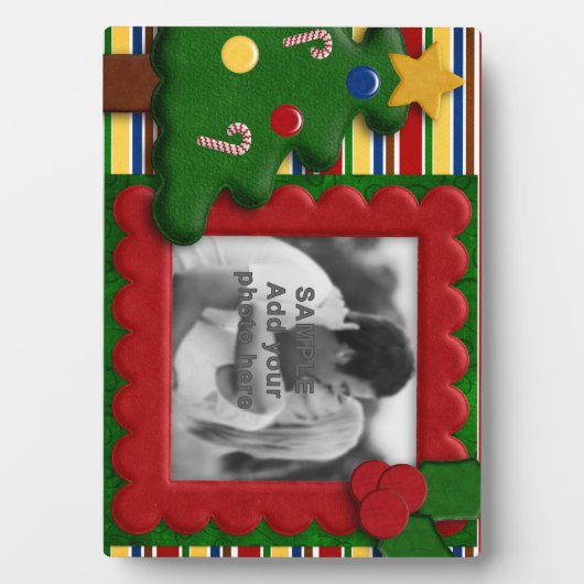 クリスマスホリデー写真フレームギフト フォトプラーク (正面)