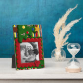 クリスマスホリデー写真フレームギフト フォトプラーク (側面)