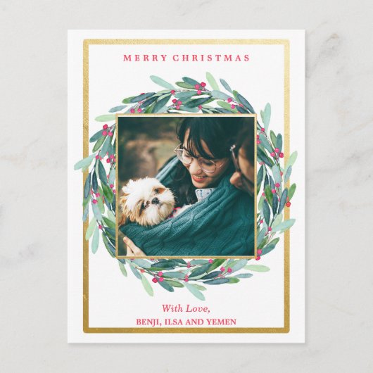 クリスマスホリデー写真ポストカード シーズンポストカード (正面)