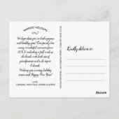 クリスマスホリデー写真手描き喜び平和愛 ポストカード (裏面)