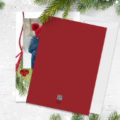 クリスマスホリデー冬の緑のホリー写真 シーズンカード