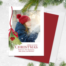 クリスマスホリデー冬の緑のホリー写真