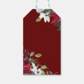 クリスマスホリデー冬の花模様ホテル ギフトタグ (裏面)