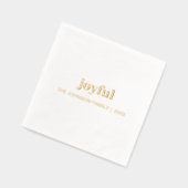 クリスマスホリデー喜びモダン金ゴールド 箔ナプキン (左)