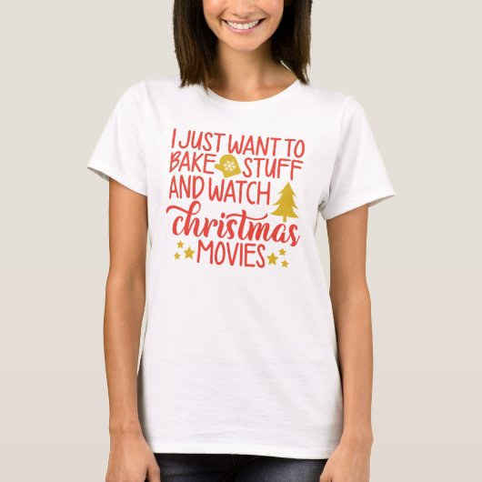 クリスマスホリデー女性のTシャツ Tシャツ (正面)