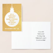 クリスマスホリデー妊娠の告知フォイルカード 箔カード (ディスプレー)