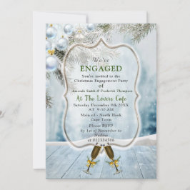 クリスマスホリデー婚約パーティ 招待状