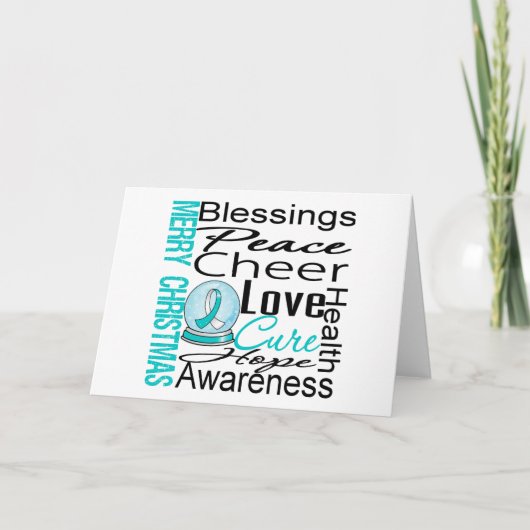 クリスマスホリデー子宮頸がんコラージュ シーズンカード (正面)