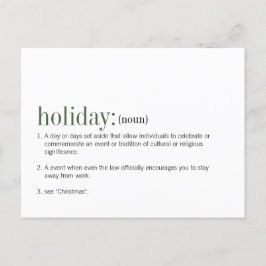 クリスマスホリデー定義ホリディポストカード シーズンポストカード
