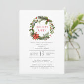 クリスマスホリデー家族再会パーティーカスタム 招待状 (スタンド正面)