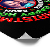 クリスマスホリデー家族写真 ポスター (角)