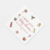 クリスマスホリデー小メリーさな赤ちゃんシャワー スタンダードランチョンナプキン (角)