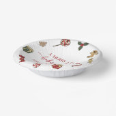 クリスマスホリデー小メリーさな赤ちゃんシャワー ペーパーボウル (傾斜あり)