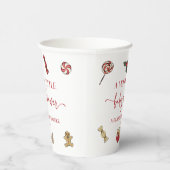 クリスマスホリデー小メリーさな赤ちゃんシャワー 紙コップ (右)