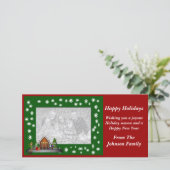 クリスマスホリデー小妖精や小人シーンフォトカード シーズンカード (スタンド正面)