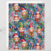 クリスマスホリデー小妖精や小人パターン (正面/裏面)