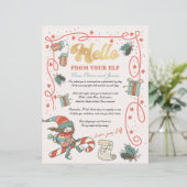 クリスマスホリデー小妖精や小人リターンレター招待状 (スタンド正面)