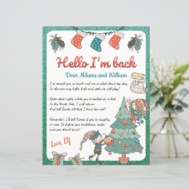 クリスマスホリデー小妖精や小人リターンレター招待状
