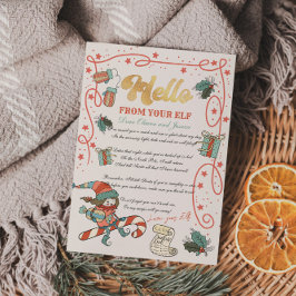 クリスマスホリデー小妖精や小人リターンレター 招待状