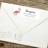 クリスマスホリデー差出人住所ピンクフラミンゴス ラベル