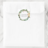 クリスマスホリデー差出人住所ラベルステッカー スクエアシール (バッグ)