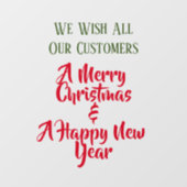 クリスマスホリデー店舗用フロント装飾 ウィンドウサイン (シート)