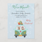 クリスマスホリデー引越し告知引っ越しました 案内ポストカード (正面)