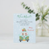 クリスマスホリデー引越し告知引っ越しました 案内ポストカード (スタンド正面)