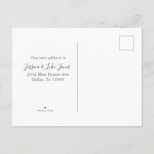 クリスマスホリデー引越し告知引っ越しました 案内ポストカード (裏面)