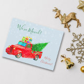 クリスマスホリデー引越し告知引っ越しました 案内ポストカード