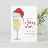 クリスマスホリデー応援カクテルパーティーシャンパン 招待状 (スタンド正面)