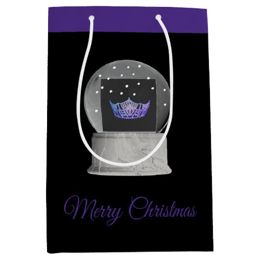 クリスマスホリデー恋しく思抱き枕アメリカスノーグローブ ミディアムペーパーバッグ (正面)