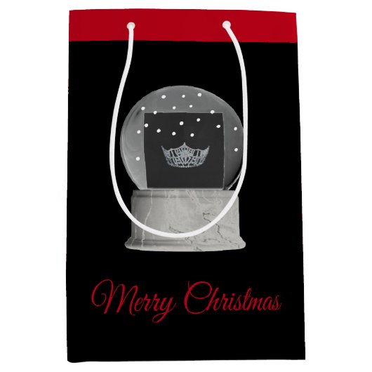 クリスマスホリデー恋しく思抱き枕アメリカスノーグローブ ミディアムペーパーバッグ (正面)
